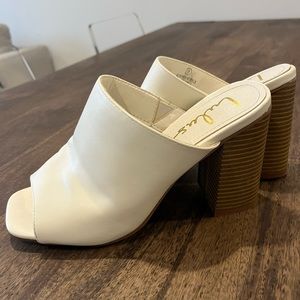 Lulus white heeled sandals